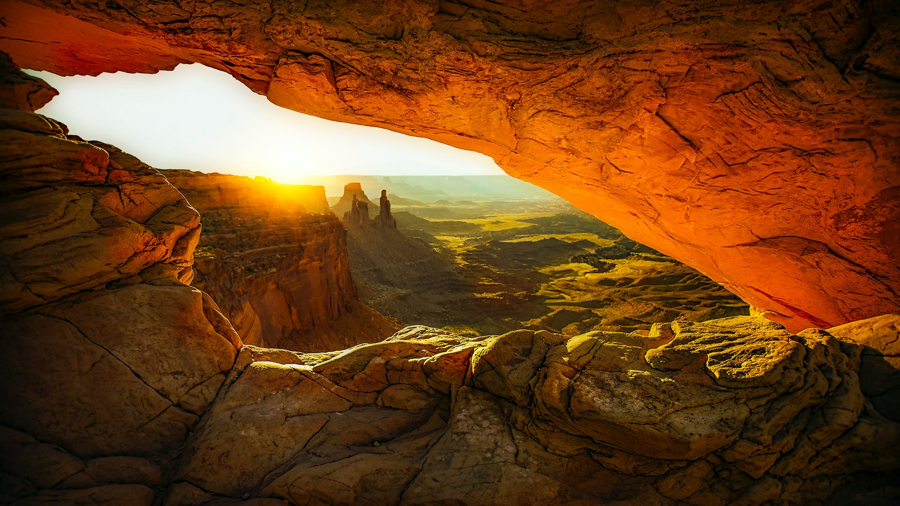 orange and brown cave