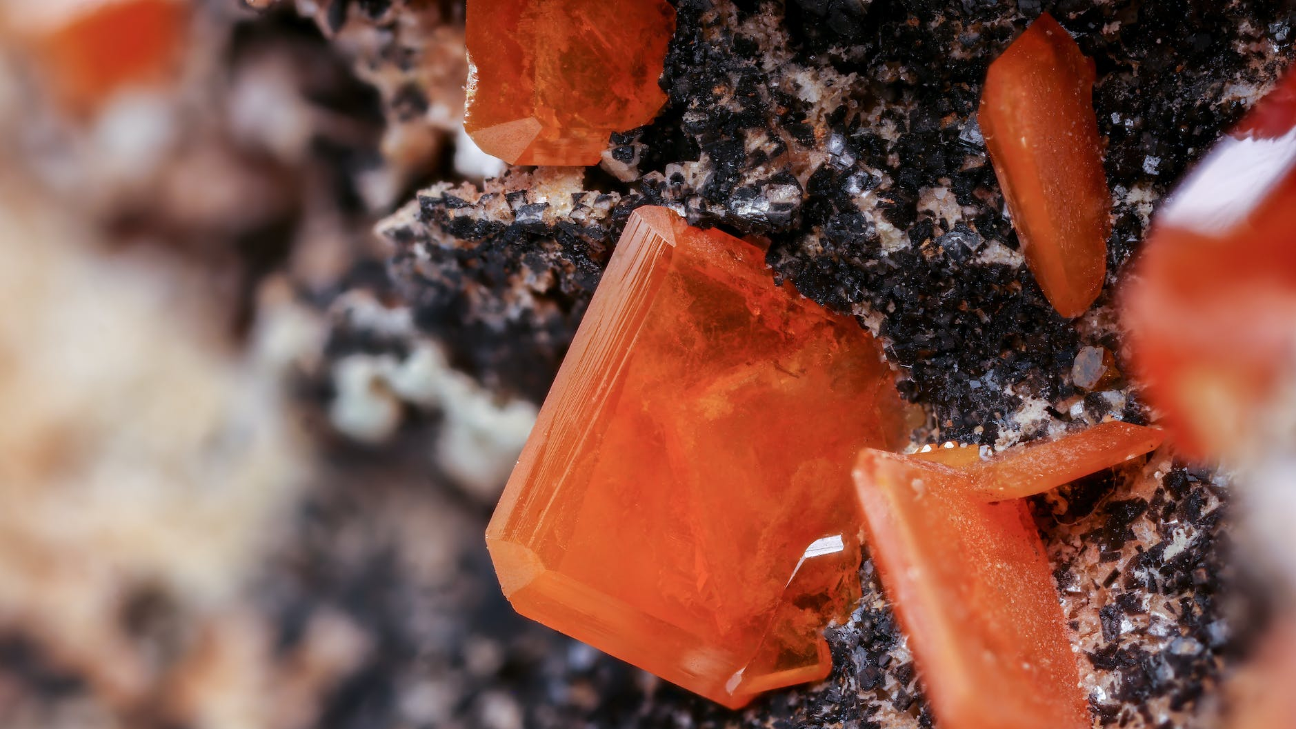 red raw minerals